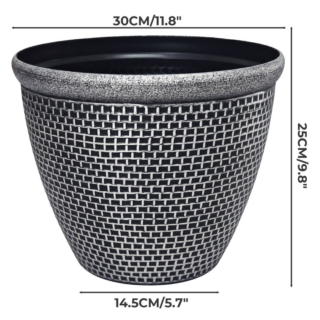 Outdoor Plant Pots 30cm Plastic Planters 2pk | HomeAndLiving - 7