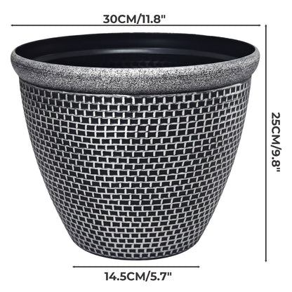 Outdoor Plant Pots 30cm Plastic Planters 2pk | HomeAndLiving - 7