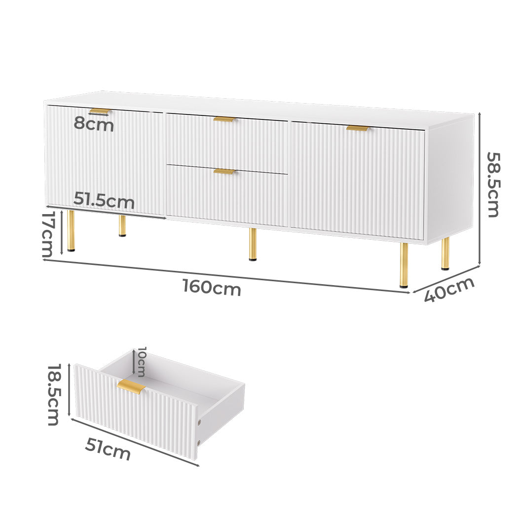 Compact 160cm Entertainment Unit  Comfortable Design Classic