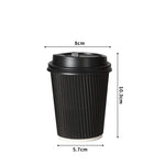 Disposable Coffee Cups 16oz 50pcs Takeaway Black
