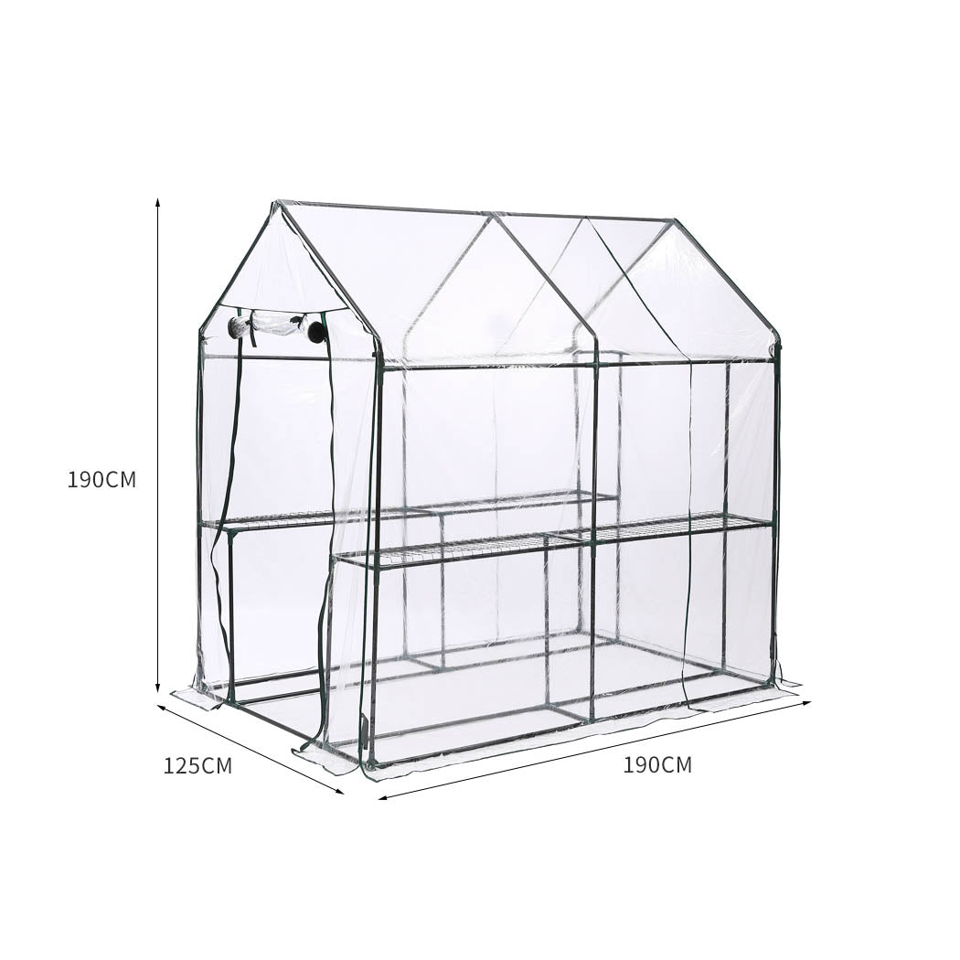 2 Tier Walk In Greenhouse Garden
