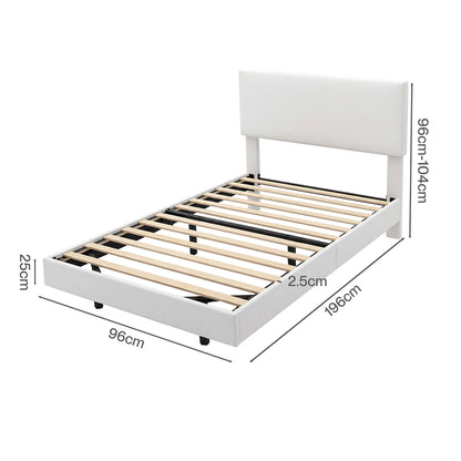 Floating Bed Frame With LED Light 196x96x96cm