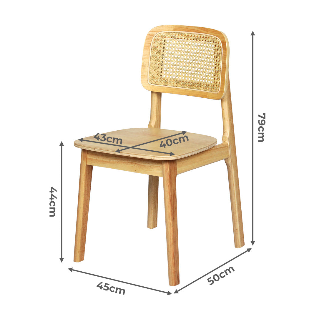 Versatile 8x Rattan Dining Chair Wooden Kitchen Chair  Sleek Modern