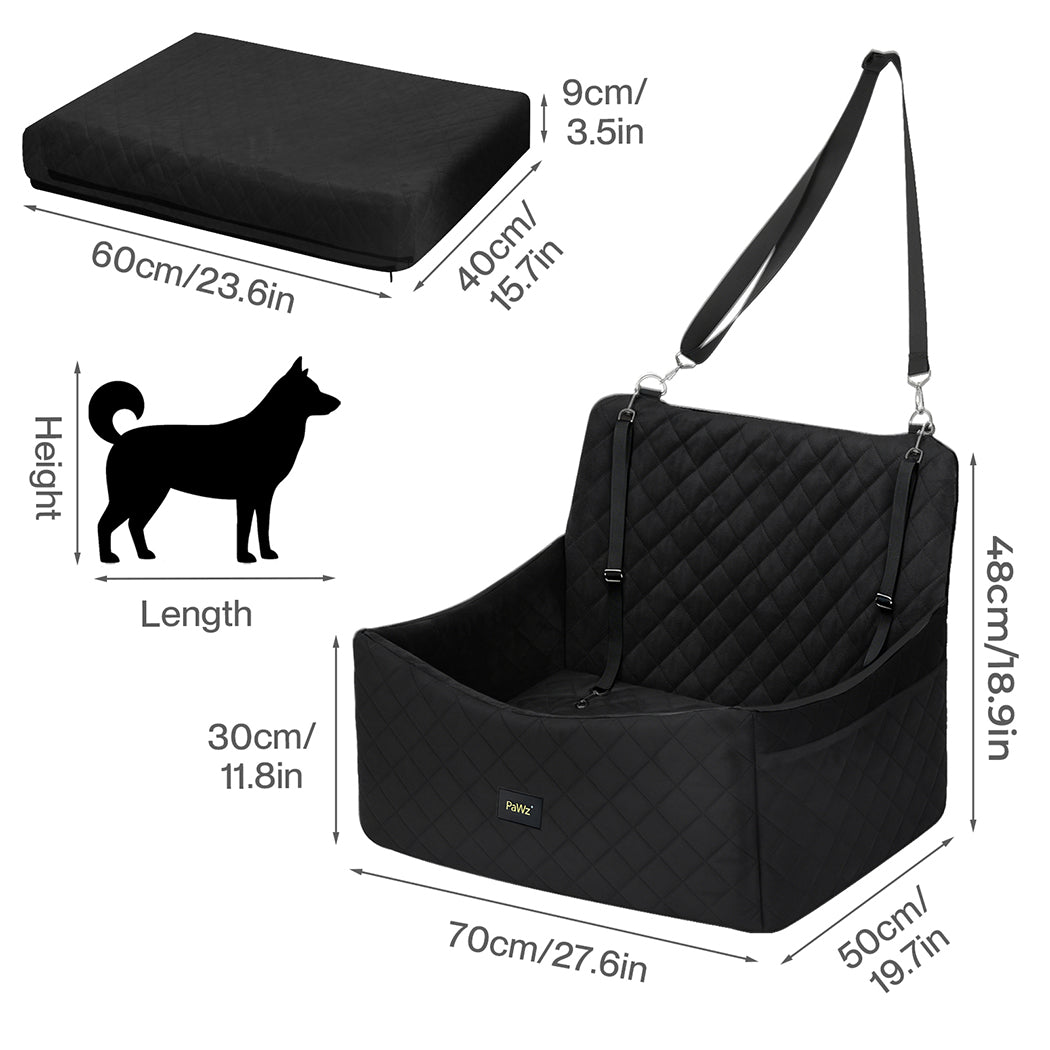 Dog Car Seat Booster Black