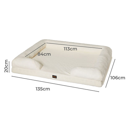 Memory Foam Pet Sofa Bed Orthopaedic 135x106x20cm