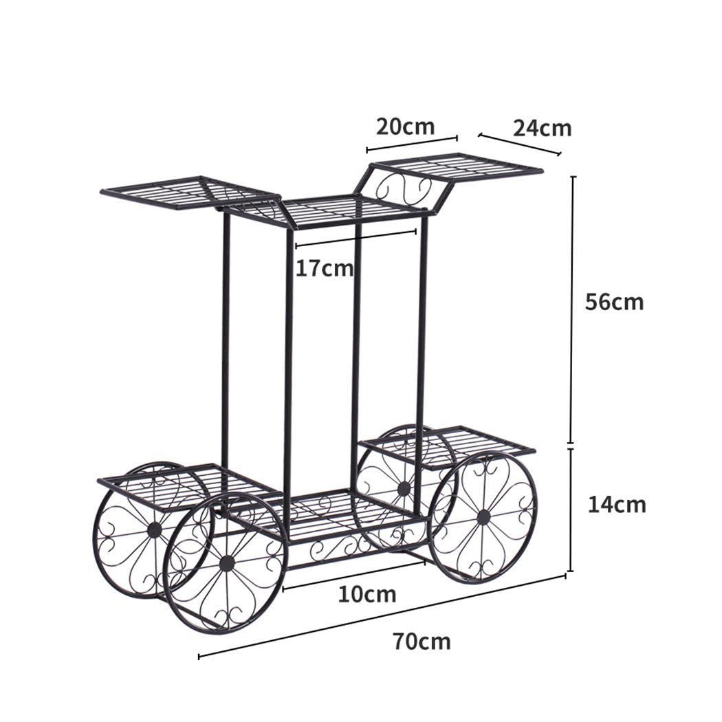 2x Plant Stand Outdoor Indoor Gold