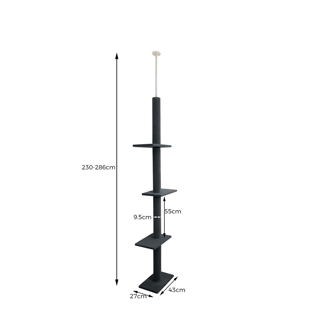 Cat Tree Tower Scratching Post Grey