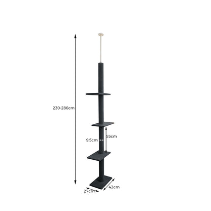Cat Tree Tower Scratching Post Grey