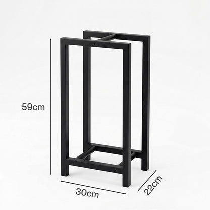 Levede Firewood Rack Metal Outdoor Storage Log Holder Fireplace 30 x 22 x 59cm