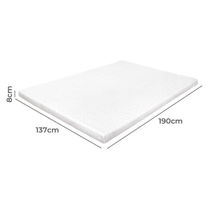 Gel Memory Foam Mattress Topper Double Cool 190x137x8cm