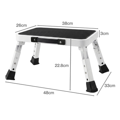 Folding Aluminium Step Stool 150kg Adjustable | HomeAndLiving