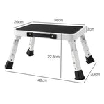 Folding Aluminium Step Stool 150kg Adjustable | HomeAndLiving