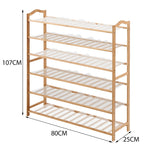 Bamboo Shoe Rack Storage Wooden 80cm