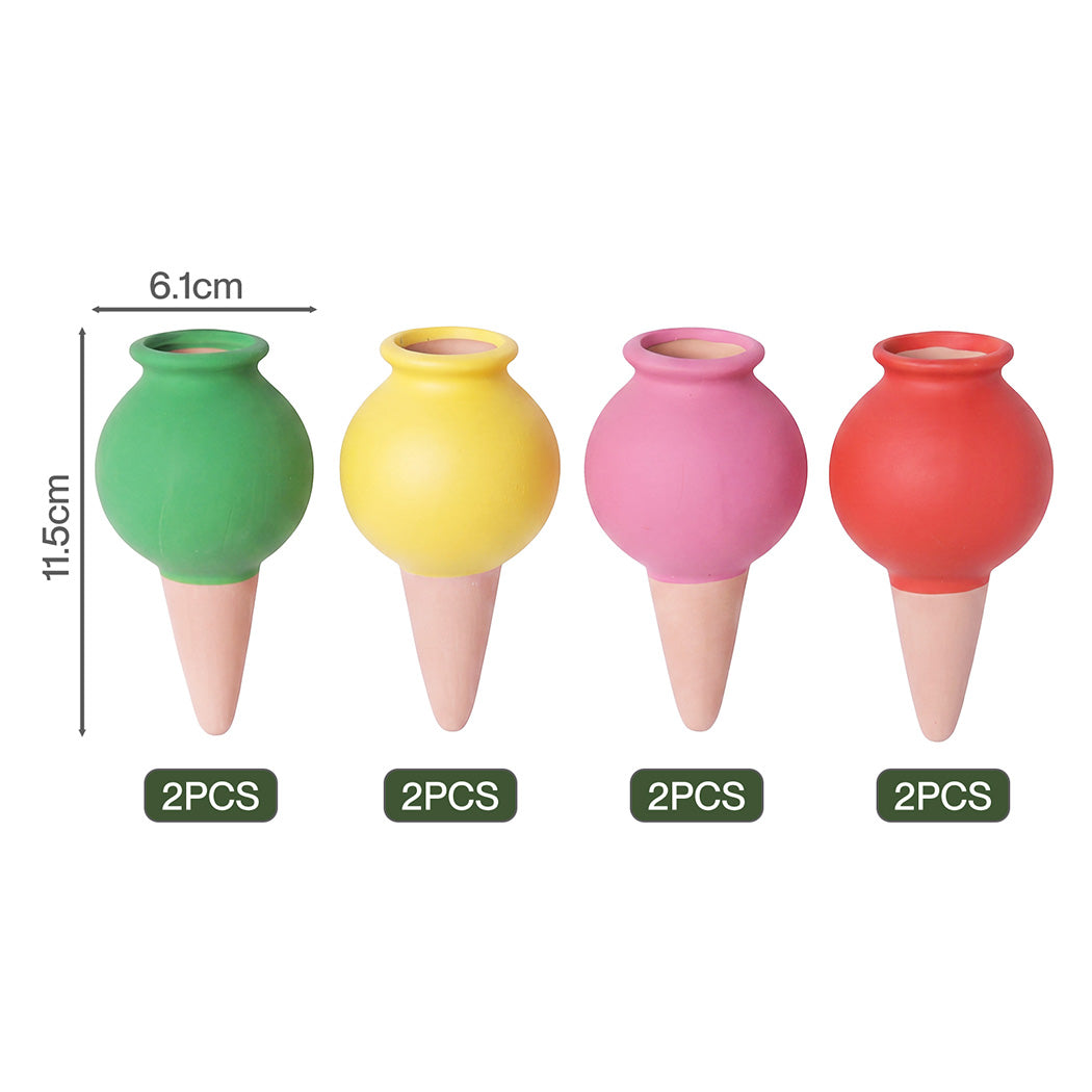 Toque 8 Pcs Self Watering Terracotta Garden Plant Spikes Drip Irrigation System