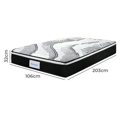 King Single Mattress 7 Zone Support 203x106x32cm