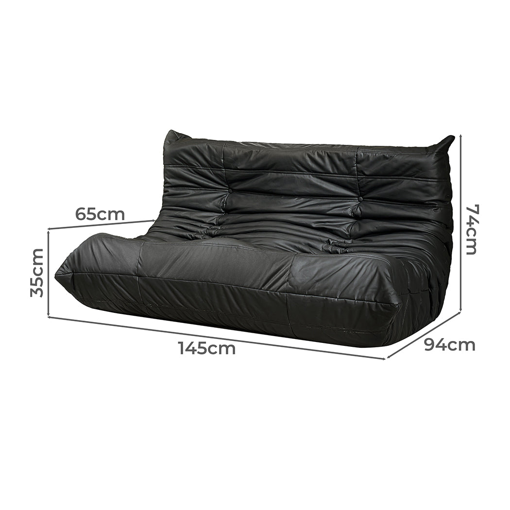 Minimalist 2 Seaters Floor Sofa Caterpillar Lounge  Comfortable