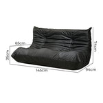 Minimalist 2 Seaters Floor Sofa Caterpillar Lounge Comfortable