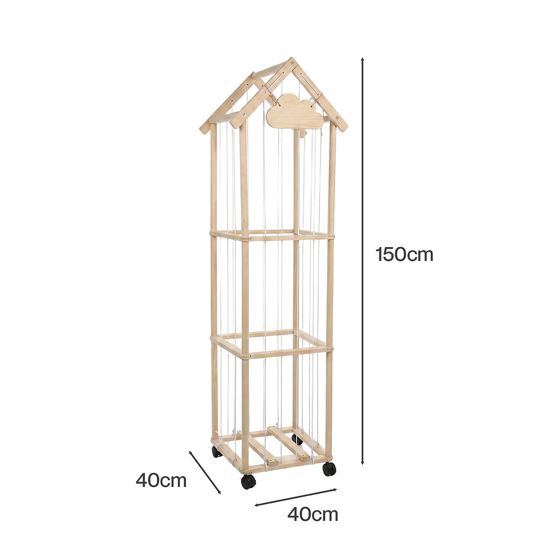 Kids Toy Storage Tower Pine Wood 150cm | HomeAndLiving