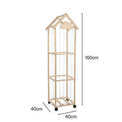 Kids Toy Storage Tower Pine Wood 150cm | HomeAndLiving