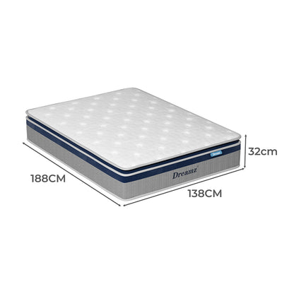 Versatile Spring Mattress Pillow Top All Sizes 32CM  Scandi Inspired