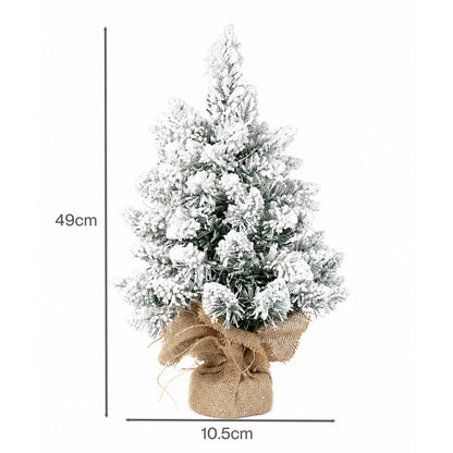 Mini Christmas Tree Snow Flocked 10.5x10.5x49cm