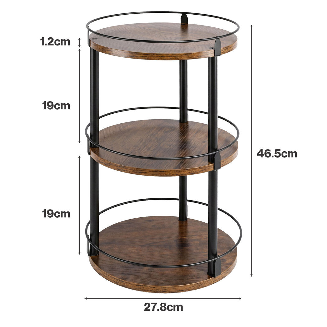 Lazy Susan Turntable 3 Tier Spinner 27.8x27.8x46.5cm