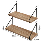 Floating Wall Shelves Rustic Set 2 | HomeAndLiving
