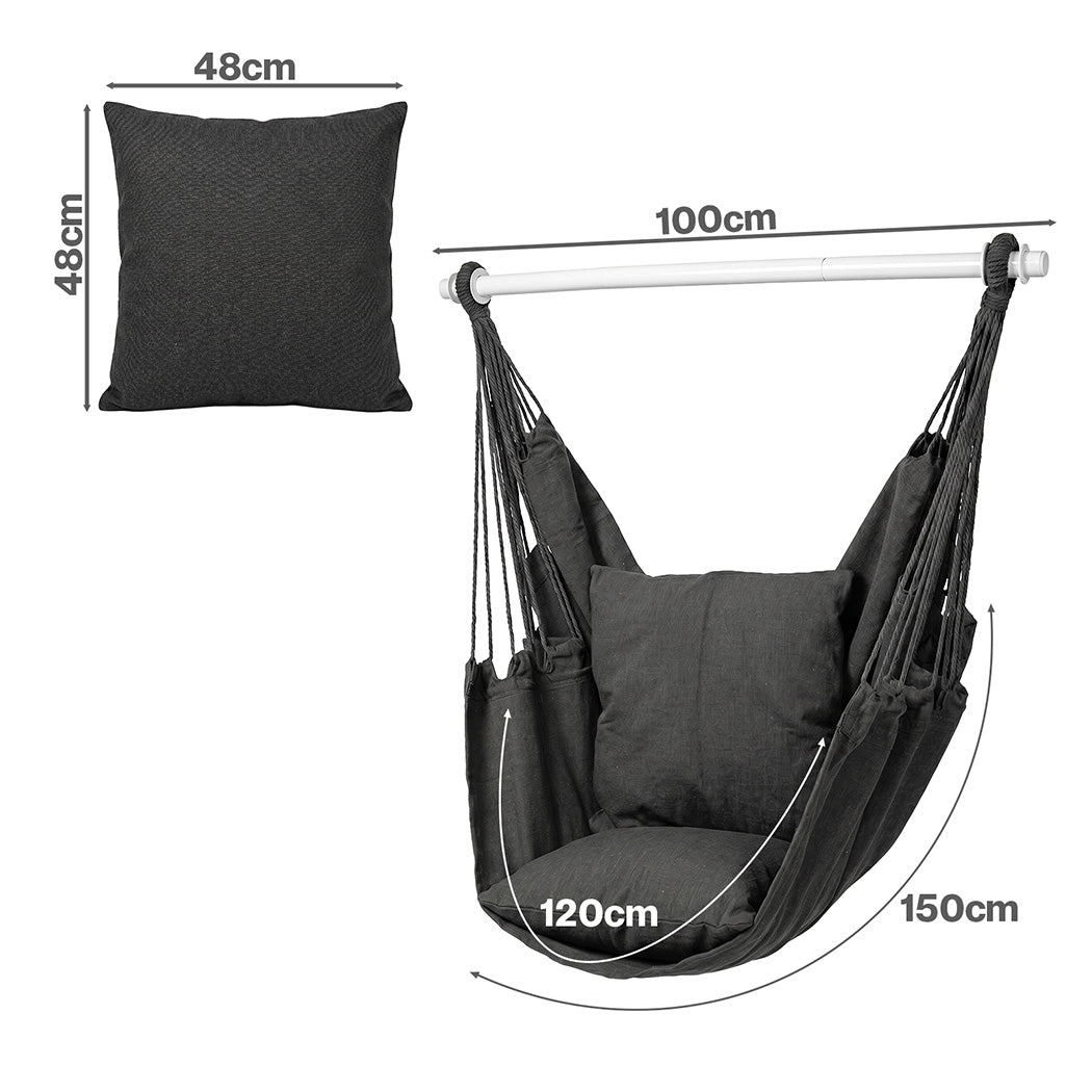 Hammock Swing Chair 150kg Cushions Outdoor | HomeAndLiving - 4