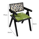 Compact 1X Dining Chair Retro Backrest Chair  Durable Frame