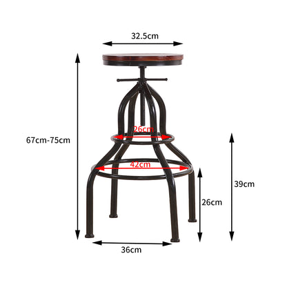 Bar Stool Kitche0n Wooden Leather
