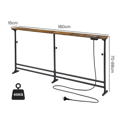 Narrow Console Table Behind Sofa Power Ports | HomeAndLiving