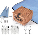 2-Person Picnic Basket Baskets Set Outdoor