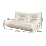 Elegant 2 Seaters Floor Sofa Caterpillar Lounge  Foldable Function