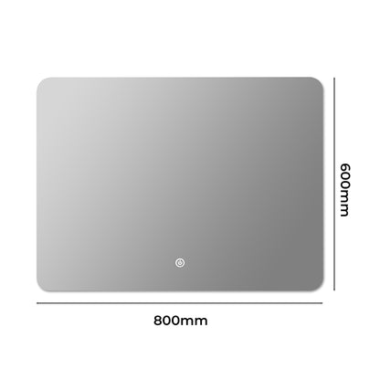 LED Wall Mirror Anti-fog Bathroom 80x60cm 60x80