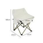 Modern Folding Camping Moon Chair Lightweight Beige  Foldable