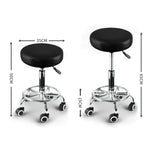 2x Swivel Salon Barstool Hairdressing Black