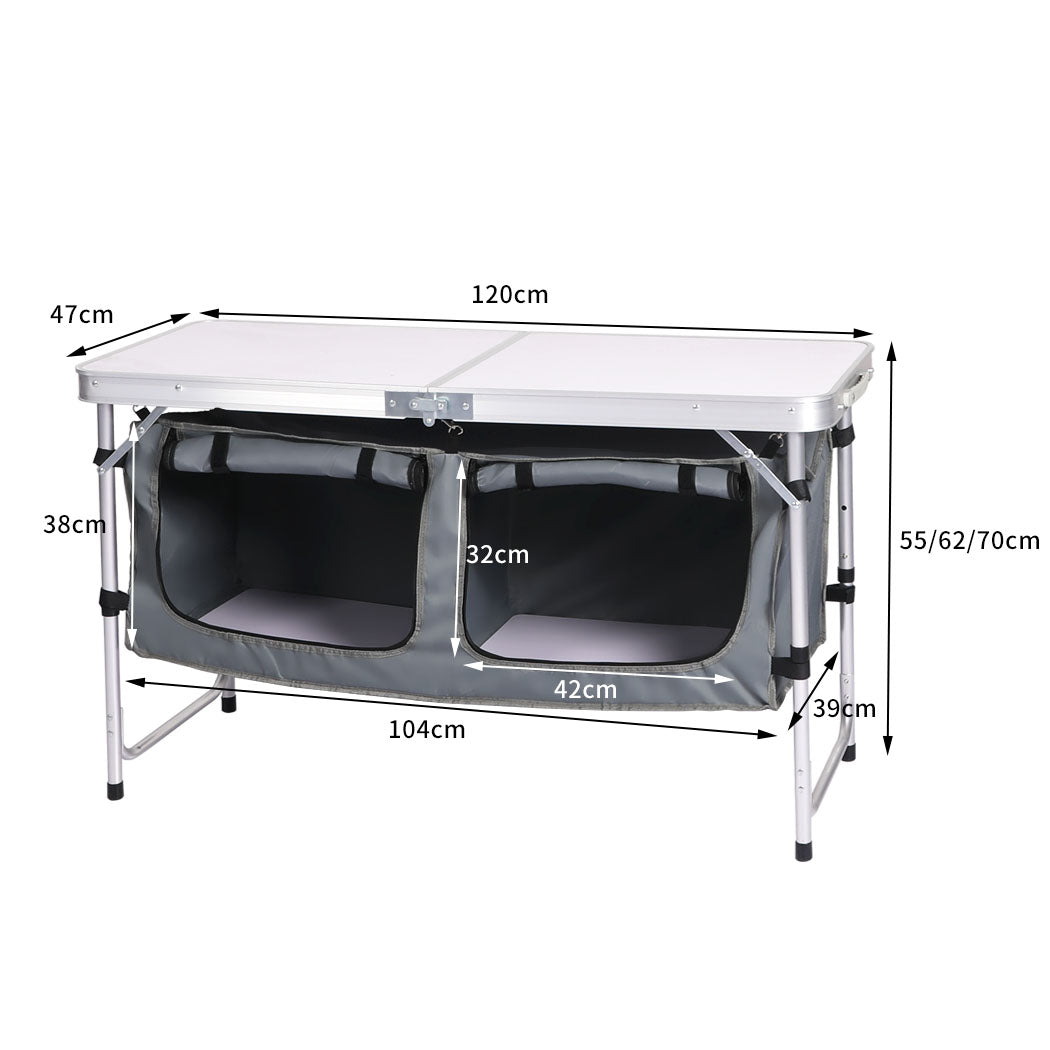 Stylish Folding Camping Table Aluminium