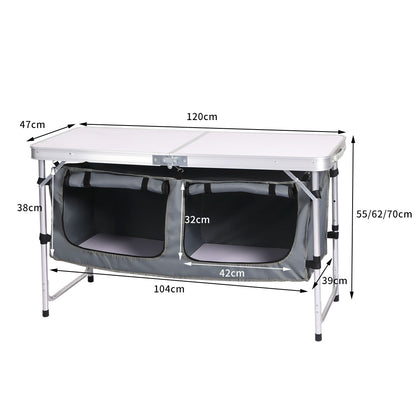 Stylish Folding Camping Table Aluminium