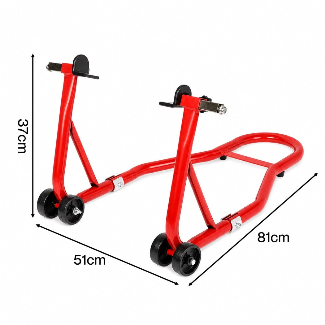 Motorcycle Stand Heavy Duty Red 81x51x37cm