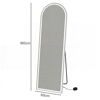 165cm Arched LED Full Length Mirror Floor Stand | HomeAndLiving
