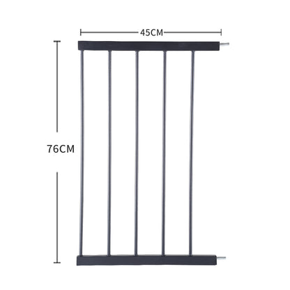 Baby Safety Gate Adjustable Pet Black 45cm Extension