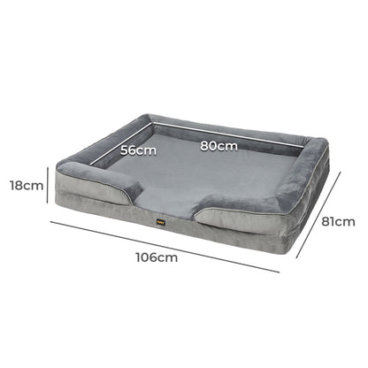 Pet Sofa Bed Memory Foam XL 71x58x18cm