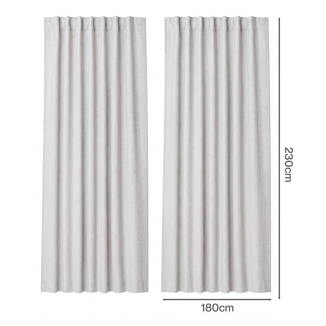 Marlow 100% Blackout Curtain 2-Panel Thermal Linen Look Curtain Draperies Window