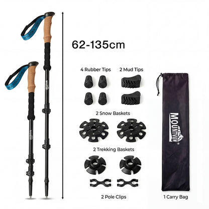 Trekking Poles Adjustable Lightweight Carbon | HomeAndLiving - 4