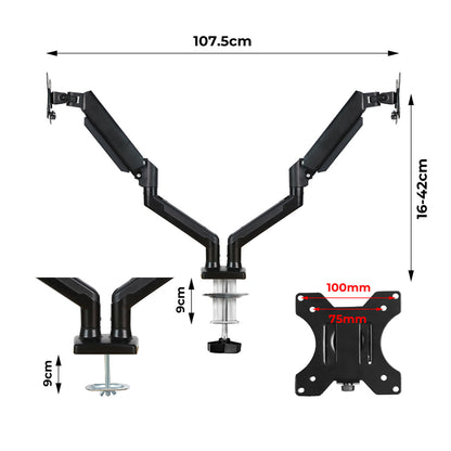 Dual Arm Monitor Stand Adjustable