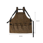 Waxed Canvas Tool Apron Adjustable Workshop