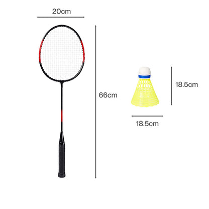 Badminton Set 4 Rackets Lightweight 66x20cm