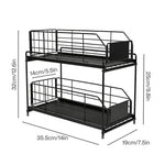 Pull Out Cabinet Organiser 2 Tier Kitchen | HomeAndLiving