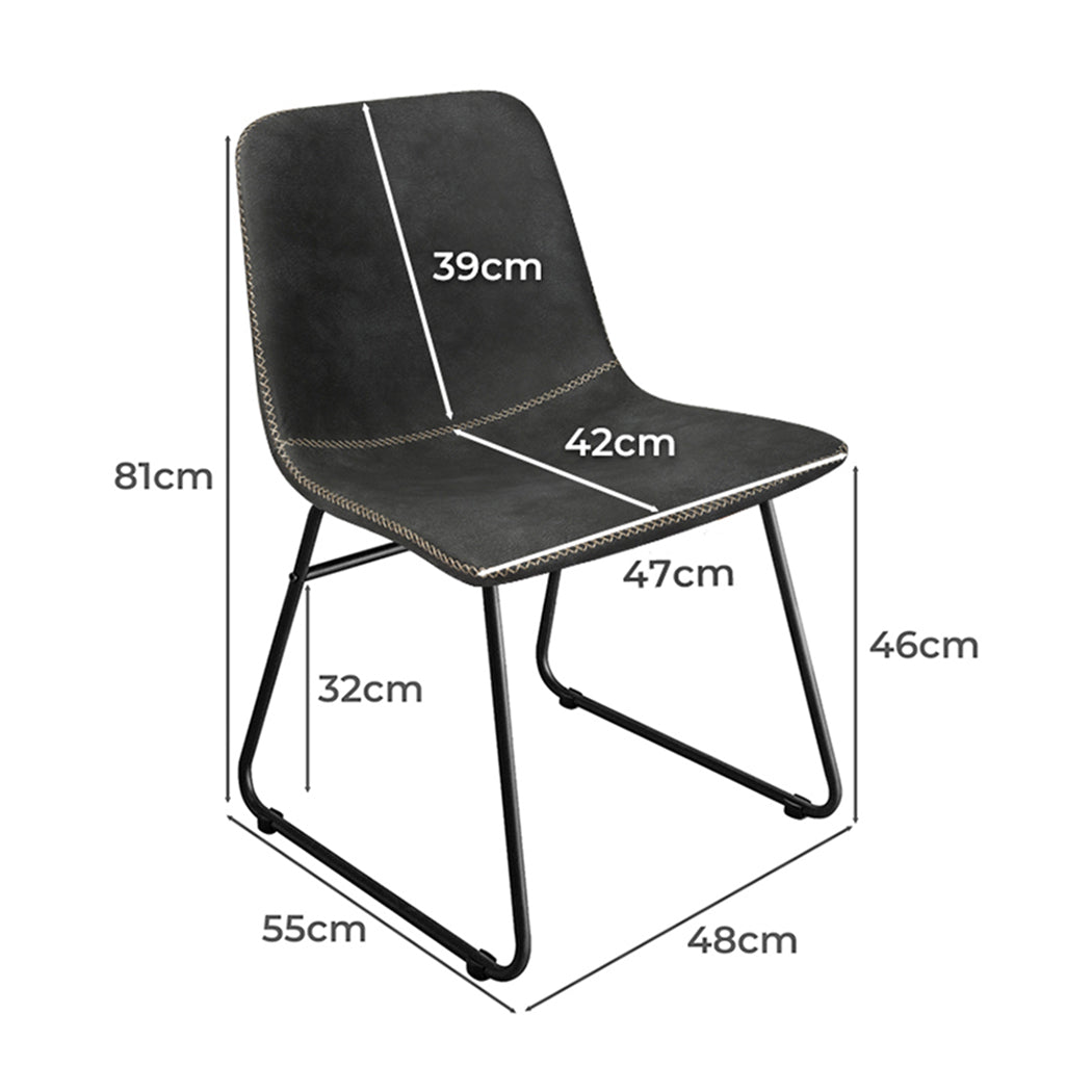 Minimalist 4x Dining Chairs Kitchen Table  Wood Finish Classic