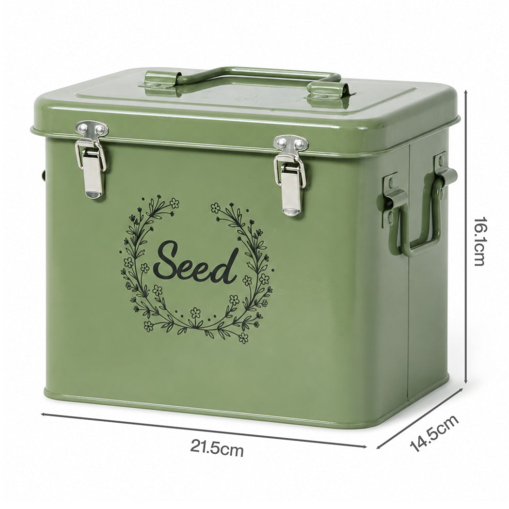 Seed Storage Box With Compartments 12x8cm